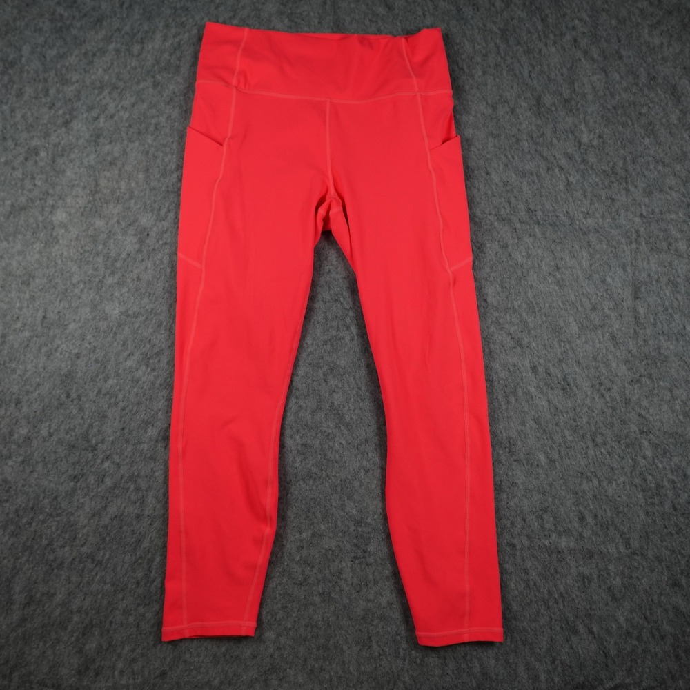 Fabletics Leggings Women L/XL? Coral PureLuxe High Waisted Pockets Activewear